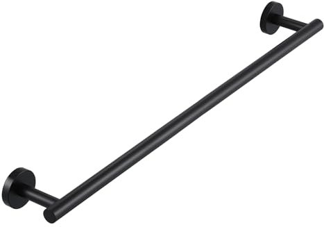 KES Handtuchhalter Schwarz Handtuchhalter Edelstahl 18/8 Badetuchhalter Badezimmer Handtuch Halter Wand 61CM, A2000S61B-BK