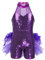 YiZYiF Body Danza Classica Bambina Paillettes Vestito da Latino Leotard Senza Maniche Costume Ballerina Pattinaggio Artistico Jumpsuit Viola 6-7 anni