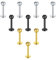 Briana Williams 10er Edelstahl Lippenpiercing Silber Schwarz Gold 8mm Stecker mit Kugel Ohr Tragus Labret Helix Piercing Schmuck