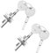 EMSea Set Serratura per Porta in Vetro Vetrina Scorrevole Vetrina Espositiva Serratura per Terrario con 4 Chiavi 25x25MM per Ante di Vetrine Porte e Finestre Armadietti per Gioielli
