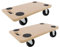 XMTECH Transportroller 580 x 290 mm, 200 kg Maximal Tragkraft, Rollbrett MDF Möbelroller Möbelhund Roller, inkl. Gummipads, Für Umzug & Werkstätten (2 Stück)