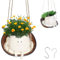 YZNlife Hängende Blumentöpfe mit Schaukel Gesicht,Blumentopf mit Gesicht, Übertopf Mit Hängendem Kopf Swing Face Übertopf, Niedlicher Blumentopf Mit Lächeln-Gesicht Und Schaukel