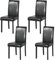 Chaise Noire de Cuisine Lot de 4 Chaises Salle Manger Bois, Chaise Salle a Manger Simili Cuir Noir Lot de 4 Chaisse pour Le Salon/Restaurant/Café/Bureau, 92 CM de Haut, Bois Jambe épaisse de 3 CM