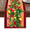 Tischläufer Weihnachten 230 x 33cm, Tischdecke Weihnachten, Rote Weihnachtstischdecke Bedruckt mit Weihnachtsbaum, Weihnachtssüßigkeiten und Weihnachtsglocken für Tischdeko Weihnachten, Dinner-Party