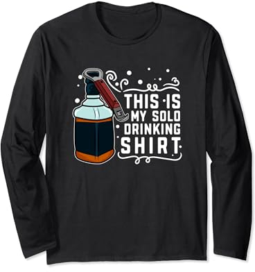 drink alone loneliness solitary drunk broken heart divorce Long Sleeve T-Shirt
