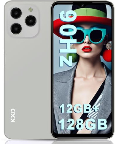 KXD A07 Telefono Movil Libres,Android 13 Smartphone,12GB+128GB/256GB Ampliable,6,6 Pantalla HD+ 4500mAh batería,Cámaras de 13MP+8MP, Octa-Core moviles,Face ID/FingerPrint/4G Dual SIM