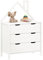 IDIMEX Kommode ELANO in Hausform - Weiß, massives Kiefernholz, 3 große Schubladen, Kinderzimmer Aufbewahrung, Kleiderschrank, Kinderzimmer möbel, Schubladenkommode