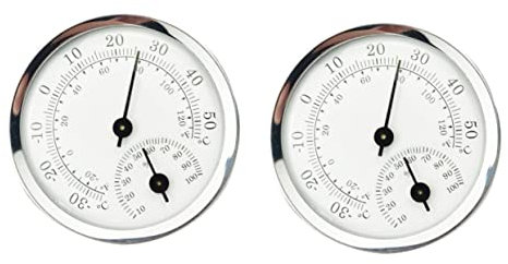 HANABASS 2St Indoor-Hygrometer thermometer innen thermometer+innen offic silve Kühlschrankthermometer Feuchtigkeitsmonitor digitales Thermometer Thermostat Hausthermometer Innenthermometer