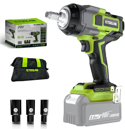 Akku Schlagschrauber, ETOOLAB Schlagschrauber [Professional] 1000NM Für Makita 18V, Bürstenloser Motor, 1/2 Zoll Schlagschrauber, Reifenwechsel, für LKW/PKW/Rennwagen etc.