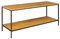 AltoBuy VOLLRAD - Meuble TV Acier Noir et Plateau Aspect Bois