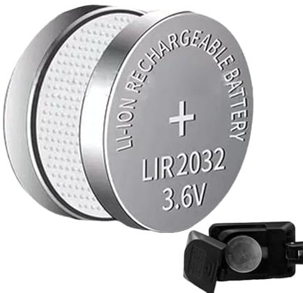 Wiederaufladbare Knopfzellenbatterie, Flache Knopfbatterien - LIR2032 Wiederaufladbare 3,6-V-Knopfzellenbatterien - 2X Flache Knopfzellen-Ionenbatterien für elektronische Armbanduhren