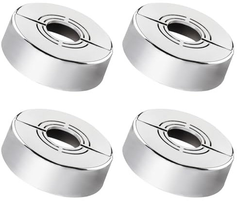 4 Piezas Rosetas para Grifería de Ducha, 3 Tamaños en 1, Roseta Dividida para Diámetros de 20mm, 25mm y 33mm, Tapa para Tubería, Roseta Roscada para Grifos y Radiadores