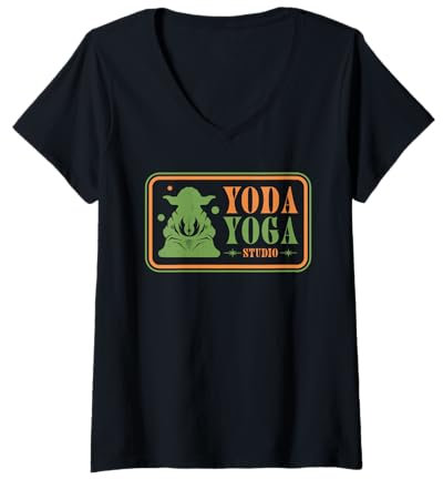 Damen Star Wars Yoda Yoga T-Shirt mit V-Ausschnitt
