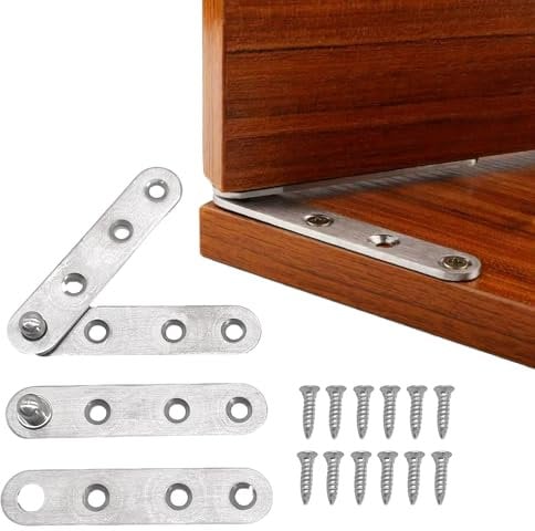 OHYER Türscharniere aus Edelstahl, um 360 Grad drehbar, verdeckte Drehscharniere für Häuser, Fenster (Inline-Scharnier, 78 x 17,5 x 1,7 mm), 2 Stück