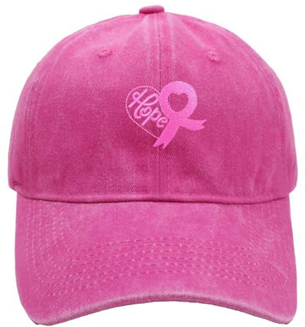 Octobre Rose Casquette De Baseball Sensibilisation Cancer du Sein Unisexe - Octobre Rose Accessoires Chapeau De Sport Casquette Visière Ruban Femme