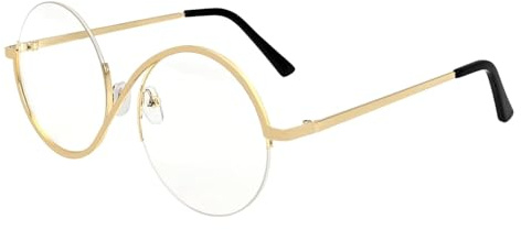 RIVIEVAL Elphaba Brille, runder Metallrahmen, Cosplay Brillenzubehör, Hexenkostüm Accessoire