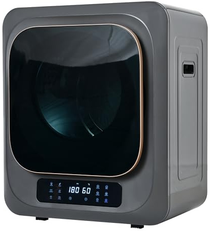 Wäschetrockner Abgastrockner 3kg (4kg), 850W, Edelstahl, 6 Programme, Timer-Funktion, Mehrfachfilter, Überhitzungsschutz, Wandmontierbar, Energieklasse G, Grau