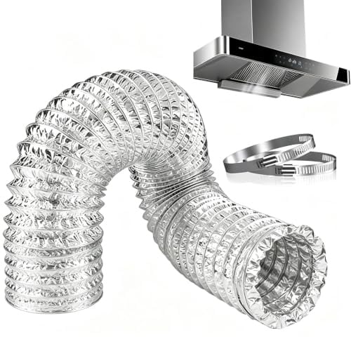 150mm Flexible Aluminium Ducting 3m Ducting Pipe 6 Inch Air Ducting Hose for Cooker Hood, Extractor Fan, Tumble Dryer, Hydroponics Grow | Jzlongxi