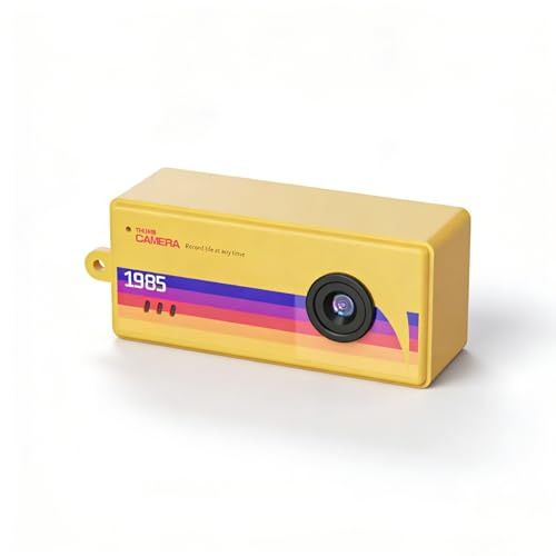 Dpofirs Mini Cámara Llavero, Cámaras Digitales Retro de Vídeo HD 1080P de 12 MB, Cámara Pequeña Portátil con Pantalla de 0,96 Pulgadas para Grabación de Estudios de Viajes, Gran Angular (Yellow)