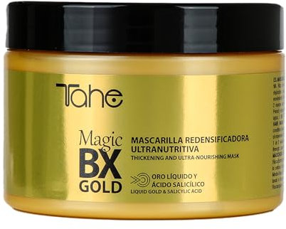Tahe Magic Bx gold Mascarilla Capilar Redensificadora Ultranutritiva con Oro Líquido y Ácido Salicílico, 300 ml