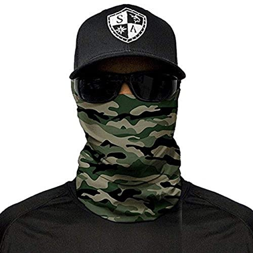 SA Fishing Face Shield Multifunktionstuch - verschiedene Designs - Halstuch, Schlauchtuch, Bandana, Sturmhaube, Halswärmer und Schlauchschal für Motorrad, Fahrrad, Ski, Wandern, Angeln und Outdoor