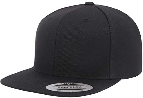 Flexfit Unisex Premium Snapback Cap Hut, Schwarz, Einheitsgröße