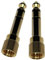 CESS 2-Pack 1/4 Stereo Phone Screw-On Adapter - Male 1/8 to Male 1/4 - 3.5mm Stereo to 6.35mm Stereo