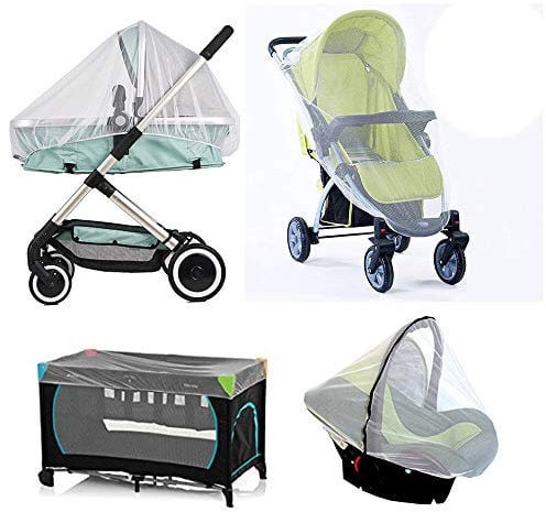 Insektenschutz,Universal Mückennetz für Kinderwagen Autositz Buggy Babywanne Bett Kinderwagen Stubenwagen Korb Jogger Reisebett