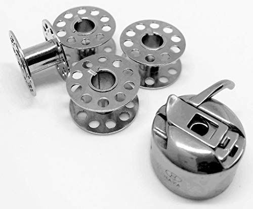 CB Spulenkapsel + 4 Metallspulen für AEG FY 791 Nähmaschinen