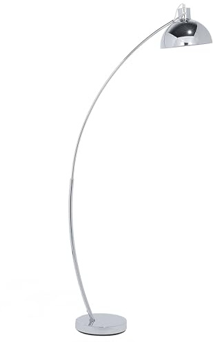 Beliani Stehlampe im modernen Stil Metall silbern Dintel