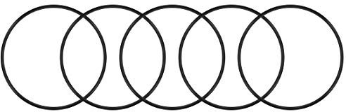 sourcing map 5 Stück Metrische Nitrilkautschuk O-Ringe Dichtung Gummi Dichtungsring Dichtungen 90.3mm Außendurchm. 85mm Innendurchm. 2.65mm Breite