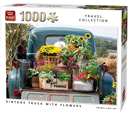 Vintage Truck mit Blumen Puzzle 1000 Teile