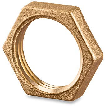 Raccordo tubo in ottone - Controdado 1 NPT femmina - 1 NPT femmina