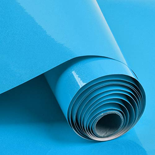 THETHO bleu papier peint auto-adhésif papier adhésif étanche 40x300 cm vinyle pour meubles cuisine mur paed garde-robe salle de bain