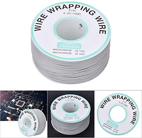 Cavo OK per la riparazione di circuiti stampati Accessorio per la riparazione di cavi in rame stagnato 30AWG Cavo di avvolgimento per ponticello 300 m (Grigio)