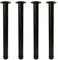 QLLY Lot de 4 Pieds réglables en métal pour Bureau, Table et mobilier, 60 cm (60 cm, Noir)