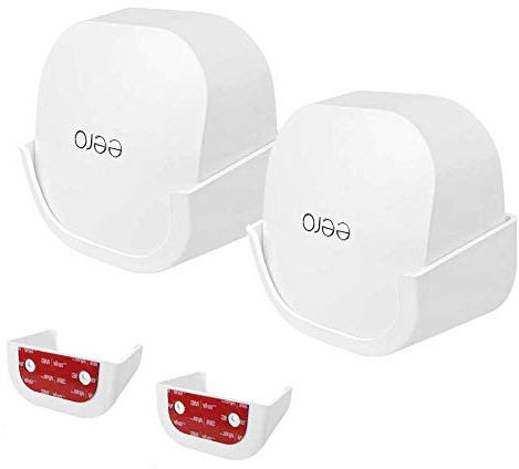Holaca Lot de 2 supports muraux sans vis pour routeur eero 6 à maille double bande Wi-Fi 6, sans outils, facile à installer, sans perçage, adhésif VHB puissant