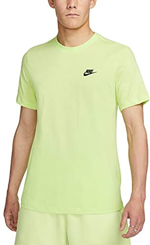Nike Mens M NSW Club Tee T-Shirt, lt Lemon Twist/Black, 2XL
