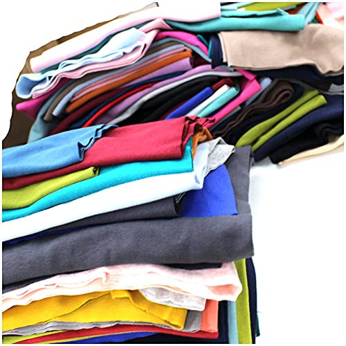 Stoffreste Paket Kiloware zum Nähen Bündchenstoff Elasthan Bündchen Kinder (1,0kg Bündchenstoff)