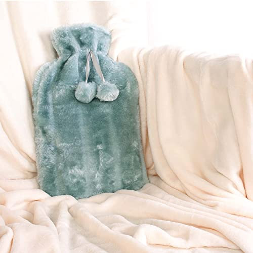 Large Plush Hot Water Bottle Duck Egg Blue