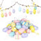 Jinhuaxin Ostereier Plastik, Ostereier zum Aufhängen, Ostereier Dekorieren, Eier Ostern Deko, Ostereier Kunststoff, Osterstrauchdeko, Größe: 6x4cm (24 Stück)