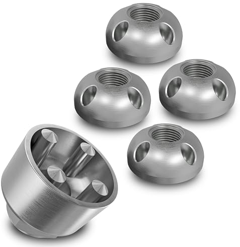 Tuercas antirrobo de acero inoxidable M6, M8, M10, M12, V2A, antirrobo, tuercas de seguridad V2A, antirrobo, 4 orificios (4 tuercas, 1 tuerca, M10)
