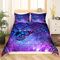 Galaxis Schmetterling Bettwäsche Set 135x200cm Mädchen Boho Paisley Bettbezug Set für Kinder Jungen Bohemia Exotischer Stil Betten Set Blumen Schmetterling Bettwäsche Lila mit 1 Kissenbezug 80X80cm