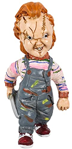 nezababy Horrorfilm-Gartenzwerge, Dekoration, Outdoor-Statue, Albtraum, Jason, Michael Myers, Figuren, Rasen, Halloween-Dekor (Chucky)