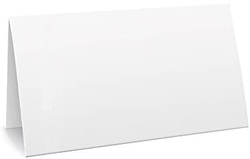 Premium 100 Blank Place Cards - Textured Table Tent Cards for Weddings, Banquets & Dinner Parties - 8.9cm x 5.1cm (3.75 x 2.5)