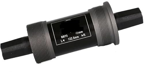 GOBBIS Fahrrad Innenlager,Innenlager Tretlager Mountainbike Vierkantloch Tretlager 73mm 113/122.5/124/126mm Wasserdicht abgedichtete Lager Karbonstahl Welle Radfahren (Color : 122.5mm)