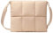 Comfyable Puffy Tablet Shoulder Bag for iPad Pro 12.9 Inch, Quilted Puffer Puff Tablet Sling Crossbody Bag for Women, Pillow Sleeve Case with Shoulder Strap, Sand