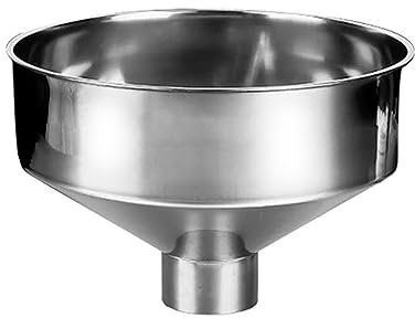 Grand entonnoir de mise en conserve en acier inoxydable Entonnoir de cuisine à large ouverture pour le transfert de liquide, de grain, de poudre, d'huile, de jus, de lait ( Color : Silver , Size : 28.