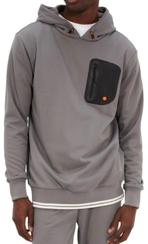 Ellesse Sweatshirt mit grauer Tasche für Herren, grau, Small