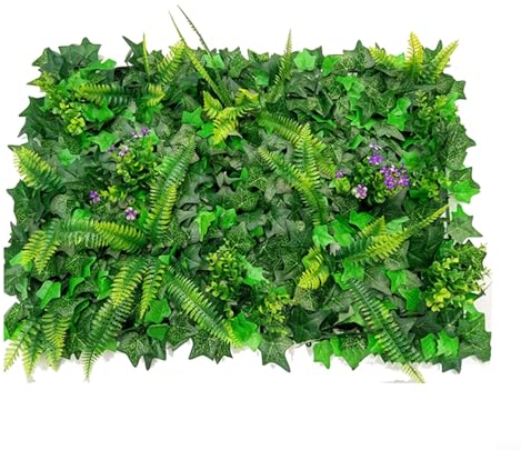 Künstliche Buchsbaumpaneele, künstliche Hecken, 40 x 60 cm, künstliche Blätter, Hecke, Rankgitter, Efeu, Sichtschutzzaun, Sichtschutz für Dekoration, Sichtschutzzaun, Innen- und Außenbereich, Garten